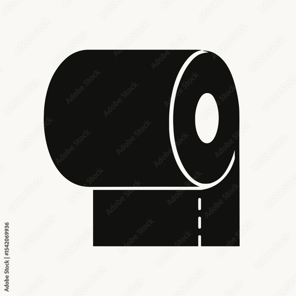 custom made wallpaper toronto digitalvery simple flat and single minimalist Toilet Paper Silhouettes in black on a white background