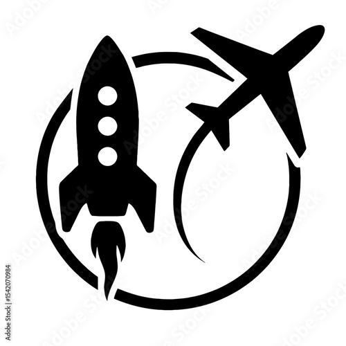 very simple flat and single minimalist Gas Stop Silhouettes in black on a white background