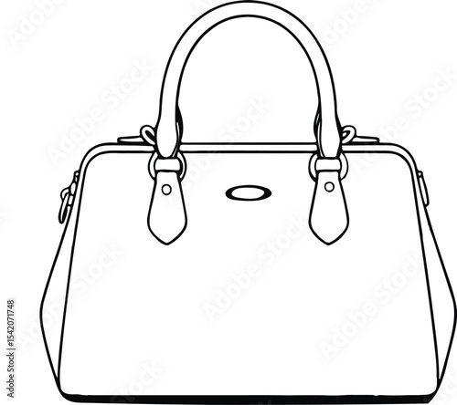 vector illustration of a bag  Handbag Illustration Elegant Handbag Illustration
