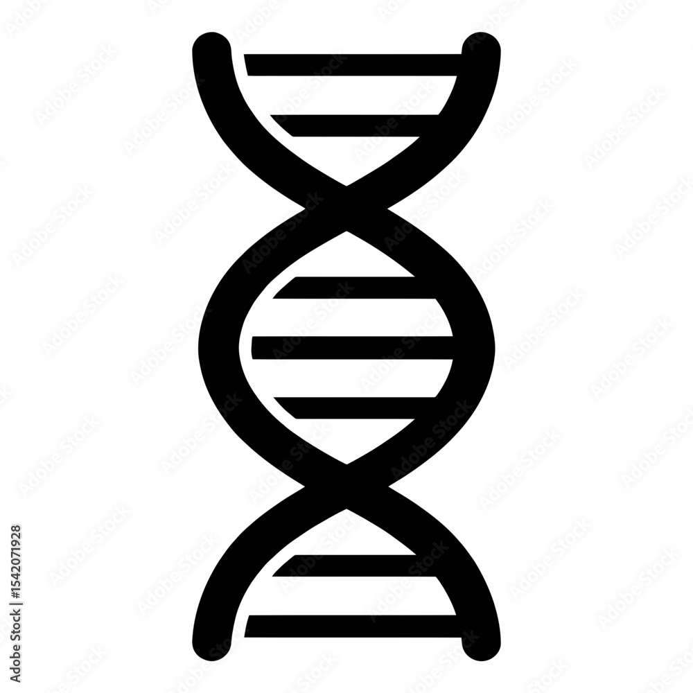 custom made wallpaper toronto digitalvery simple flat and single minimalist DNA Strand Silhouettes in black on a white background
