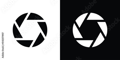 Aperture icon black silhouette for web, and mobile app