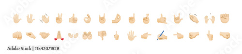 Diverse Hand Emoji & Sticker Set – Multi-Skin Tone Gestures