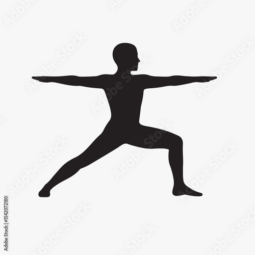 A silhouette defined by geometric shapes. Capture the straight legs, the torso hinged at the hip, and the arms extended in a single vertical line, creating a series of interconnected triangles with th