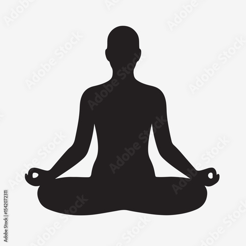 A silhouette showing a deep hip stretch. One leg is bent in front of the body while the other extends straight back. The torso can be upright with an open chest, or folded forward in a restful surrend
