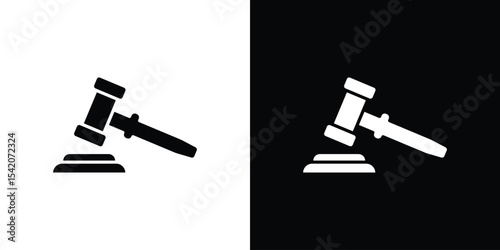 Auction icon black silhouette for web, and mobile app