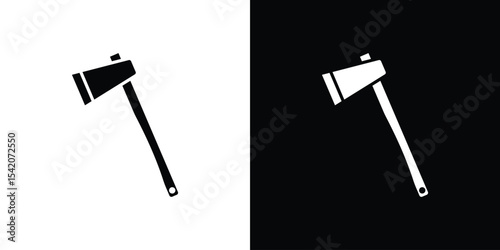 Axe icon black silhouette for web, and mobile app