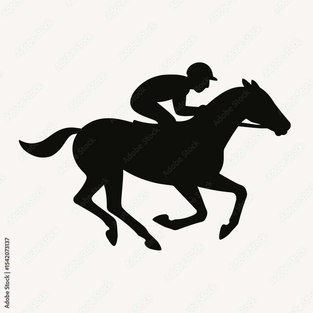 custom made wallpaper toronto digitalvery simple flat and single minimalist Horse Racing Silhouettes in black on a white background