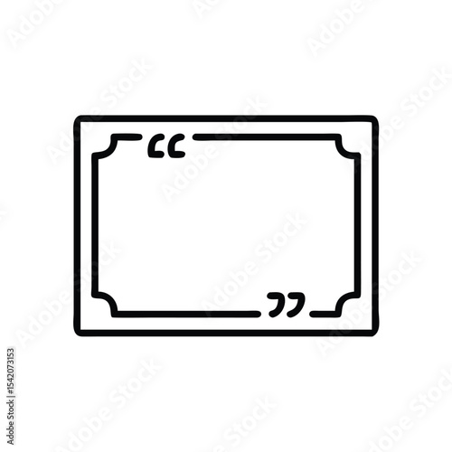 Black Line Art Blank Certificate Template Ornamental Border Handmade Design Elegant Frame Simple Rectangular Shape