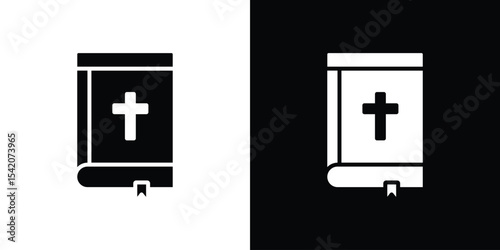 Bible icon black silhouette for web, and mobile app