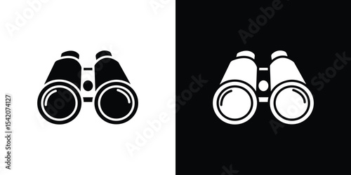 Binoculars icon black silhouette for web, and mobile app