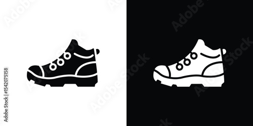 Boot icon black silhouette for web, and mobile app