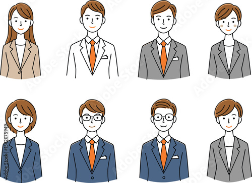 Business People in Formal Attire - Professional Characters Vector Business, People, Formal Attire, Professional, Characters, Vector Illustration
