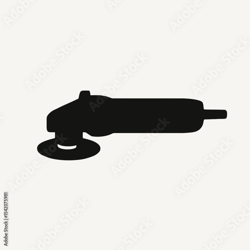 very simple flat and single minimalist Grinder Silhouettes in black on a white background