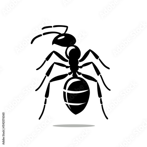 Vector illustration of a side view ant silhouette.
