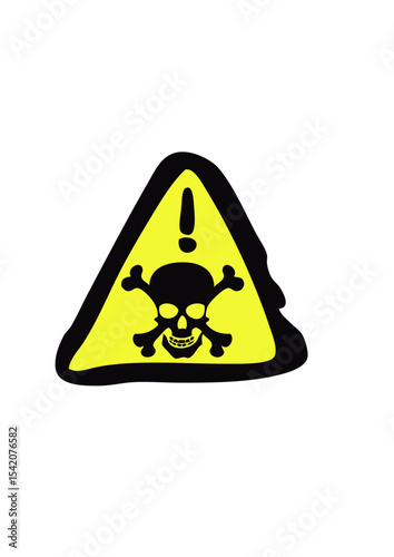 panneau danger tete de mort