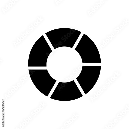 very simple flat and single minimalist Camera Shutter Silhouettes in black on a white background