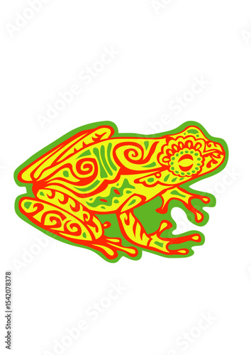 grenouille tribal style mexicaine crapaud dessin