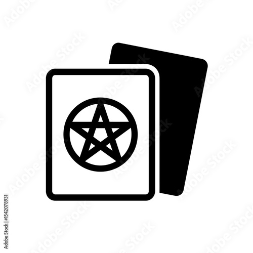 very simple flat and single minimalist Torat Cards Silhouettes in black on a white background