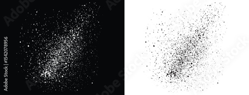 Splatter hand-painted black and white splash blood background design