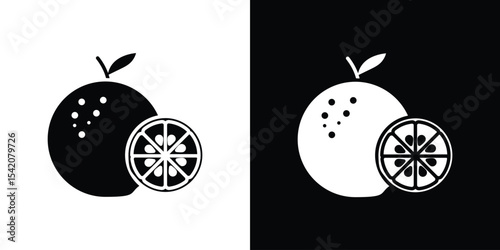 Citrus icon black silhouette for web, and mobile app
