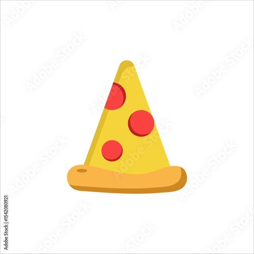 Fast Food Pizza Slice Delicious and Quick Meal Illustration