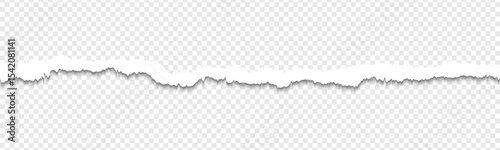 Realistic torn paper edges, vector illustration