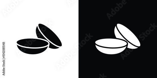 contact lenses icon black silhouette for web, and mobile app