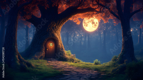 night in the forest