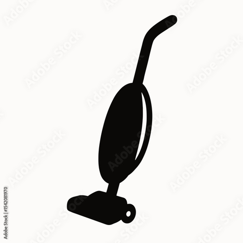 very simple flat and single minimalist Vacum Silhouettes in black on a white background