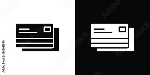Credit card icon black silhouette for web, and mobile app