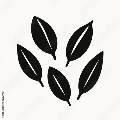 very simple flat and single minimalist Oatmeal Silhouettes in black on a white background
