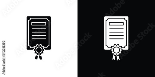 Diploma icon black silhouette for web, and mobile app