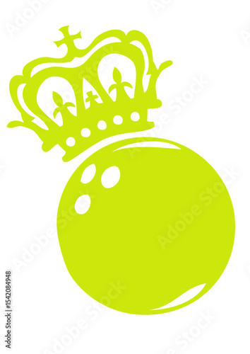 roi bowling couronne tampon logo club