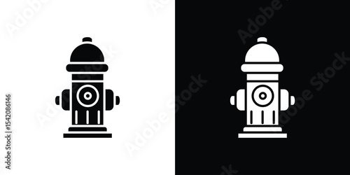 Fire hydrant icon black silhouette for web, and mobile app