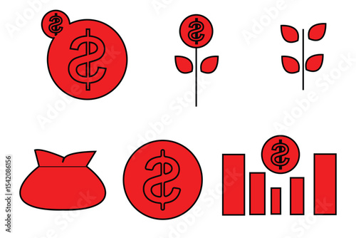 Return on Investment Icons - Line Series