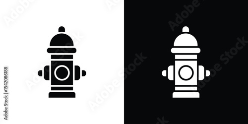 Fire hydrant icon black silhouette for web, and mobile app