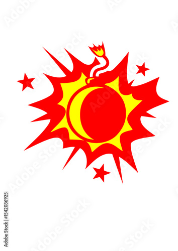 bombe explose dessin