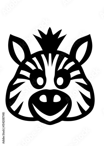 tete zebre rigolo dessin