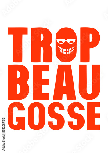 trop beau gosse smiley provocateur