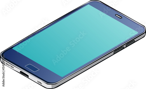 mobile phone on white background