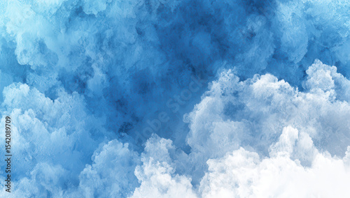 Abstract blue watercolor smoke on transparent minimalist background with fluid cloud texture. Ideal for digital designs and branding projects. 