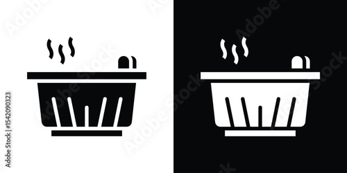 Hot tub icon black silhouette for web, and mobile app