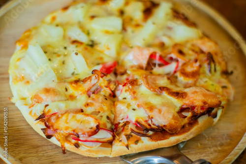 European style pizza with mixed flavors