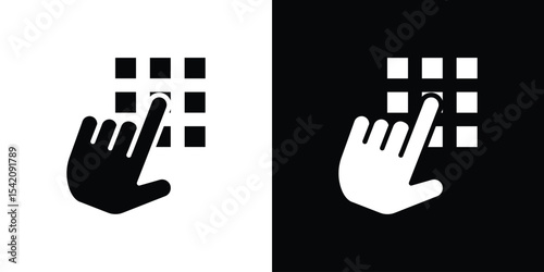 Keypad icon black silhouette for web, and mobile app