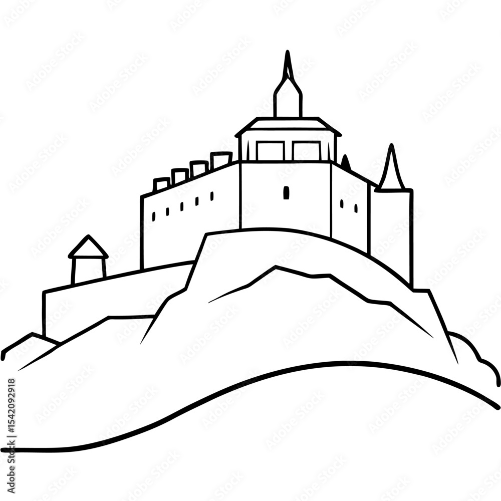 Naklejka premium castle on the hill