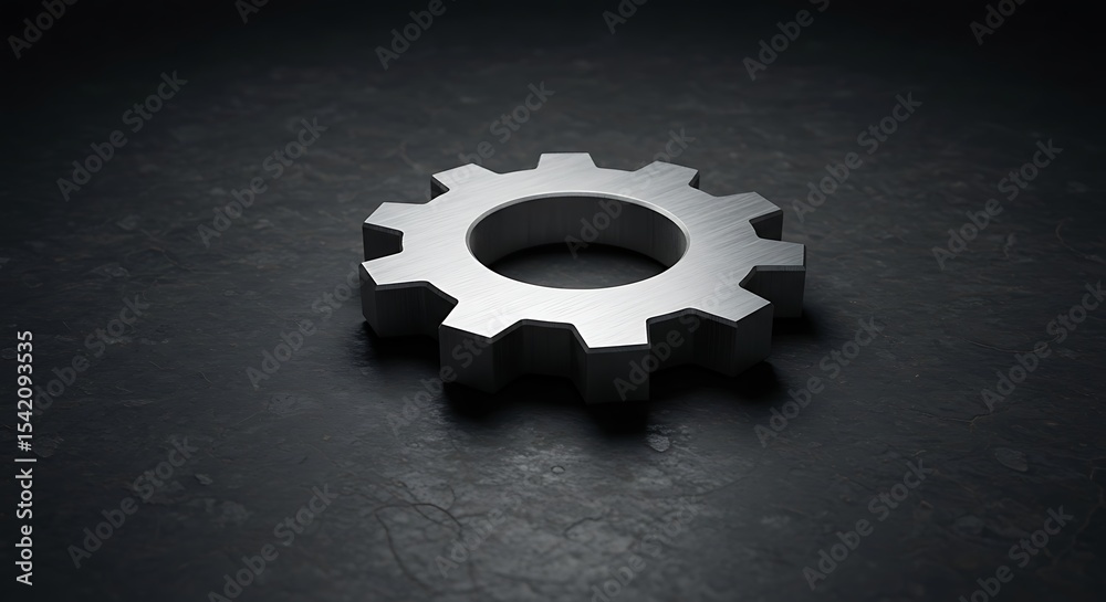 Gear on Dark Surface Gear on Dark Surface