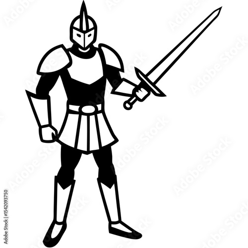 knight with sword and shield