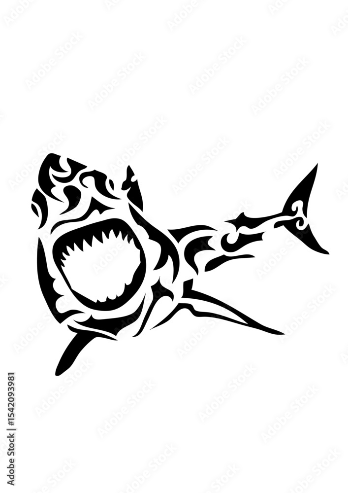 Fototapeta premium requin tribal
