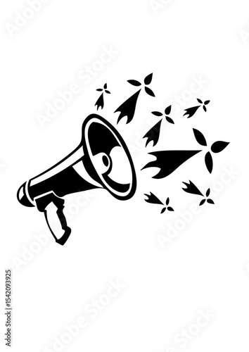 megaphone hermine bretonne bretagne symbole