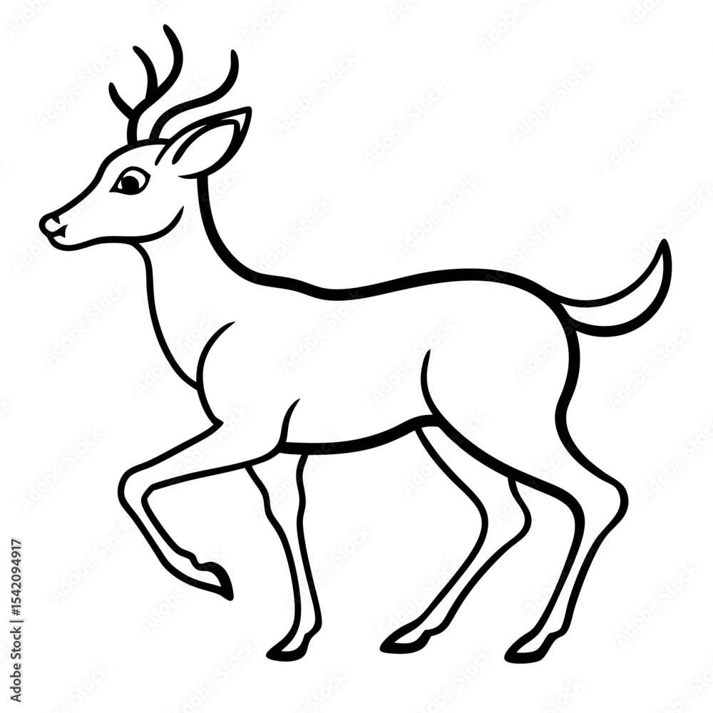 Fototapeta premium deer silhouette vector